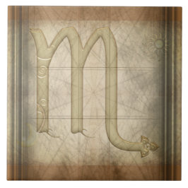 Azulejo De Cerámica Rótulo del zodiaco del escorpión