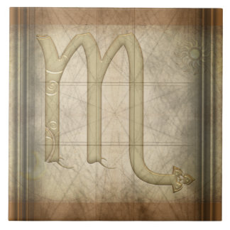 Azulejo De Cerámica Rótulo del zodiaco del escorpión