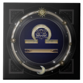 Azulejo De Cerámica Rótulo del zodiaco del libra