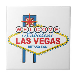 Azulejo De Cerámica Rótulo retro de Las Vegas