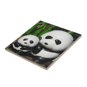 Azulejo De Cerámica Rótulo Ueno Zoo Panda
