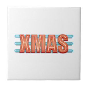 Azulejo De Cerámica Rótulo XMAS