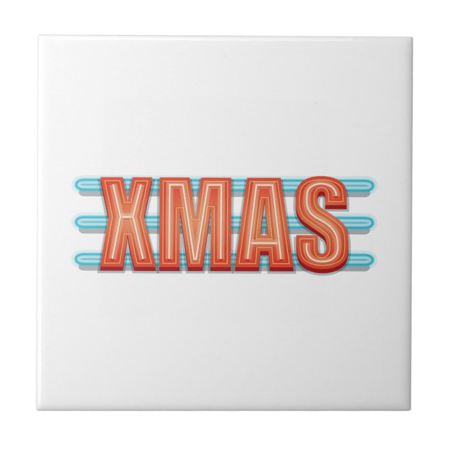 Azulejo De Cerámica Rótulo XMAS (Frente)