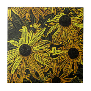 AZULEJO DE CERÁMICA RUDBECKIA