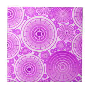 Azulejo De Cerámica Ruedas anidadas - lavanda y púrpura