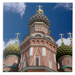 Azulejo De Cerámica Rusia, Moscú, Plaza Roja. St. Basil 2