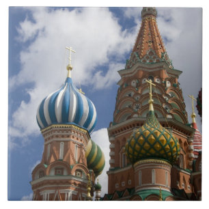 Azulejo De Cerámica Rusia, Moscú, Plaza Roja. St. Basil 4