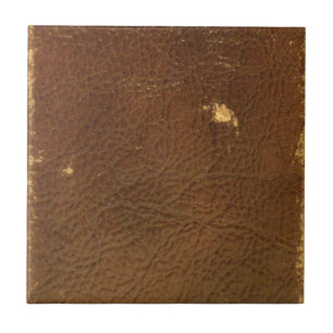 Azulejo De Cerámica Rústico Faux Brown Leather
