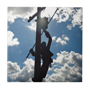 Azulejo De Cerámica Rusty the Lineman