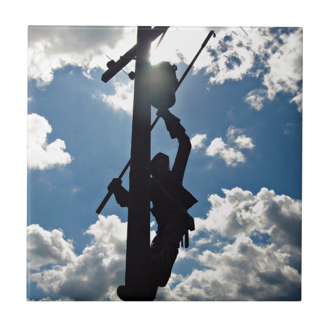 Azulejo De Cerámica Rusty the Lineman (Frente)