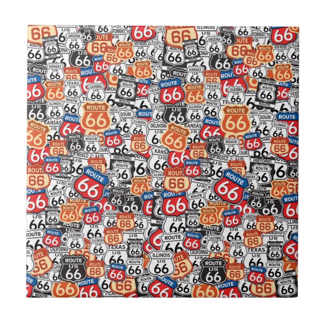 Azulejo De Cerámica Ruta 66 (Frente)