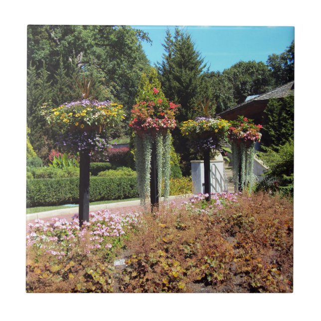 Azulejo De Cerámica Ruta del jardín (Frente)