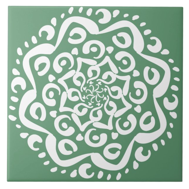 Azulejo De Cerámica Sage Mandala (Frente)