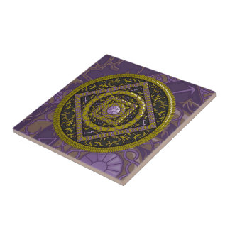 Azulejo De Cerámica Sagittarius Mandala Tile