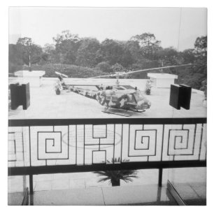 Azulejo De Cerámica Saigón HCMC Vietnam, helicóptero Huey