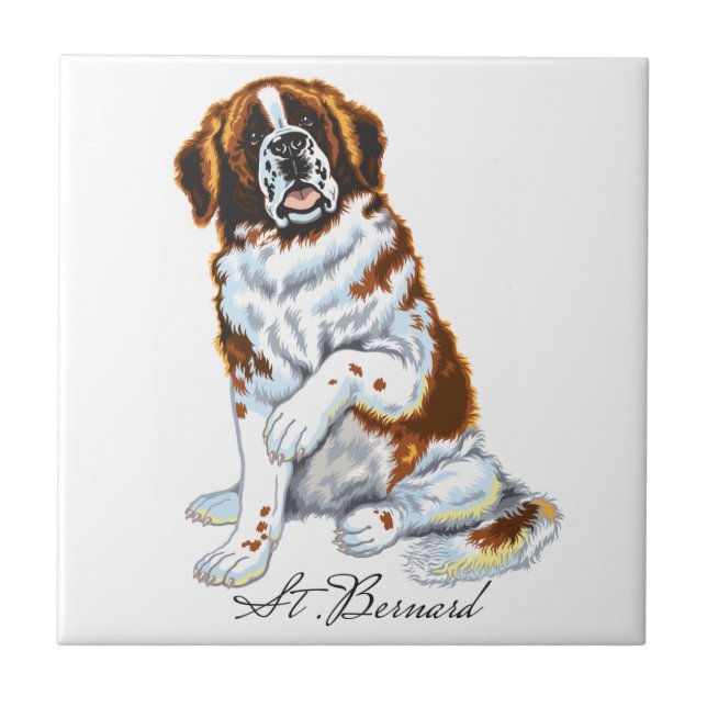 Azulejo De Cerámica saint bernard (Frente)