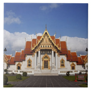 Azulejo De Cerámica Sala Ubosot o Bot, Wat Benchamabophit, Bangkok,
