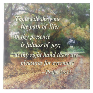 Azulejo De Cerámica Salmo 16:11 Me mostrarás el camino