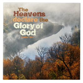 Azulejo De Cerámica Salmo 19:1 Biblia Verse Glory of God Ceramic Tile