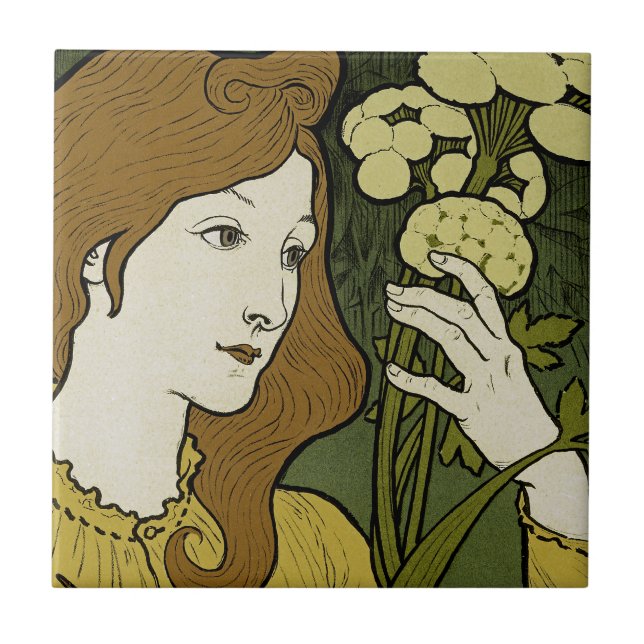 Azulejo De Cerámica Salon des Cent ~ Exposition de E. Grasset (Frente)