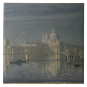 Azulejo De Cerámica Saludo de Santa María Della, Venecia, claro de