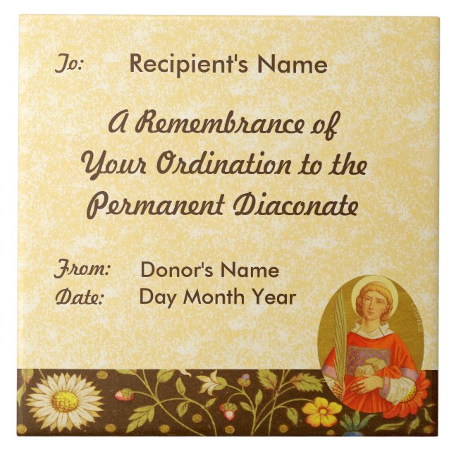 Azulejo De Cerámica San Esteban el Próto Mártir (PM 08) (Frente)