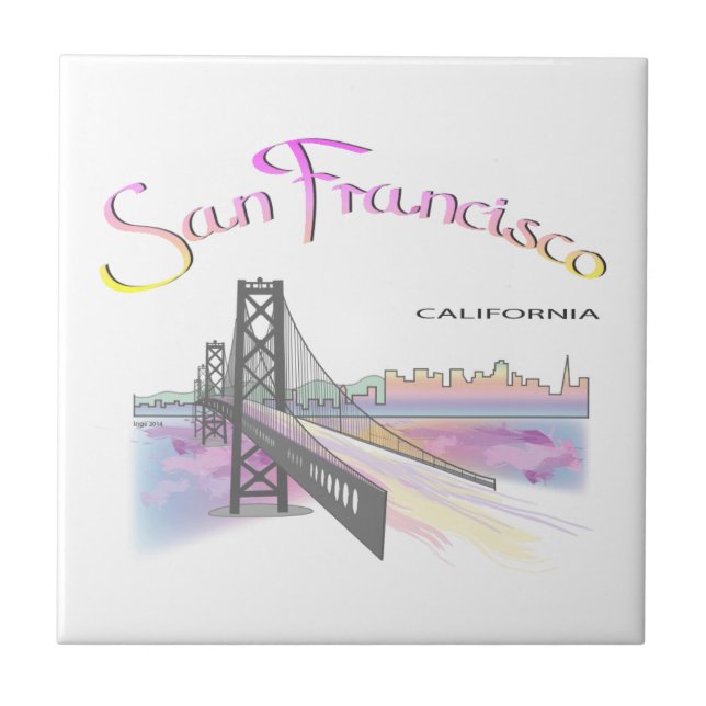 Azulejo De Cerámica San Francisco, CA (Frente)