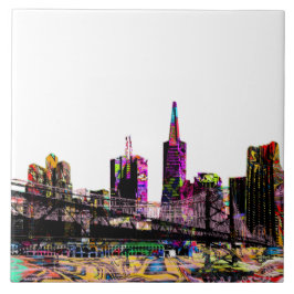 Azulejo De Cerámica San Francisco, California en graffiti