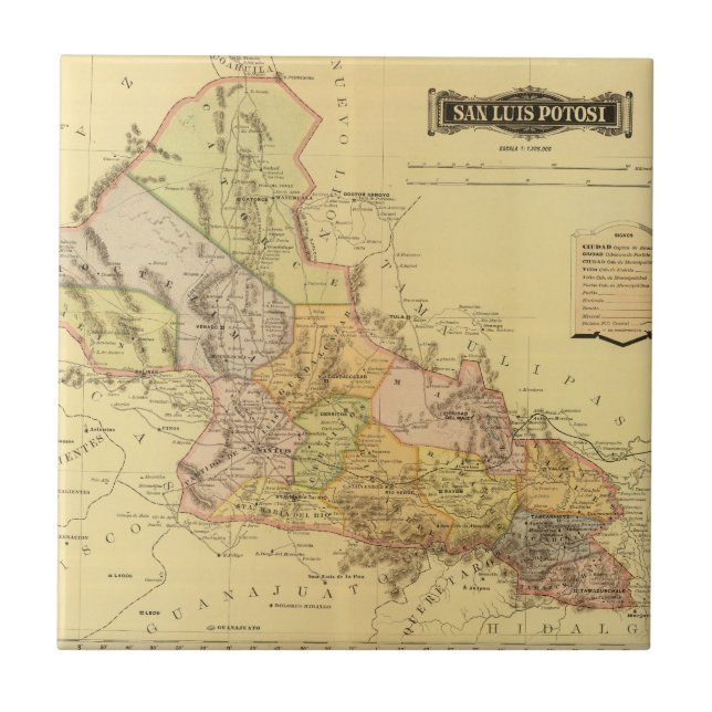 Azulejo De Cerámica San Luis Potosi (Frente)