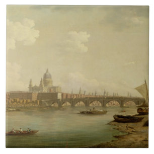 Azulejo De Cerámica San Pablo y puente de Blackfriars, Londres,