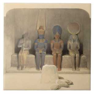Azulejo De Cerámica Santuario del templo de Abu Simbel, de "Egipto