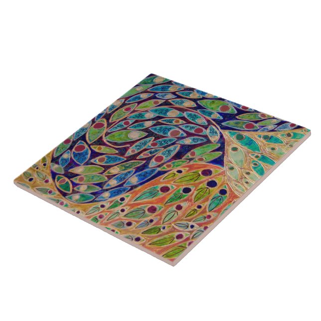 Azulejo De Cerámica "Santuario rápido" (pintura) (Lado)