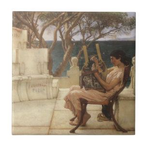 Azulejo De Cerámica Sappho y Alceo por Sir Lawrence Alma Tadema