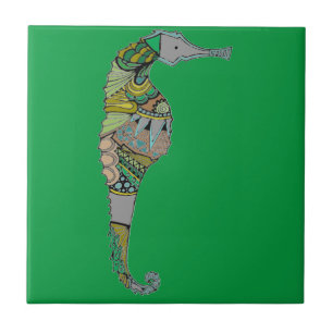 Azulejo De Cerámica Seahorse