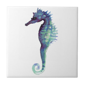 Azulejo De Cerámica Seahorses oceánicos náuticos de mar del diseño