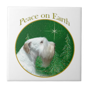 Azulejo De Cerámica Sealyham Terrier Peace on Earth