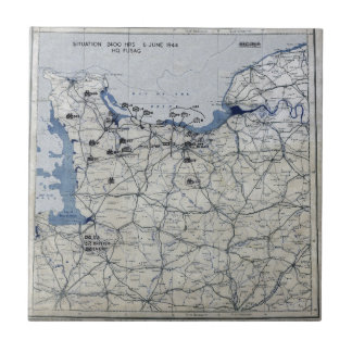 Azulejo De Cerámica Segunda Guerra Mundial día D mapa 6 de junio de