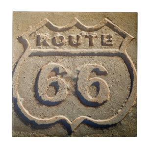 Azulejo De Cerámica señal histórica de la ruta 66, Arizona