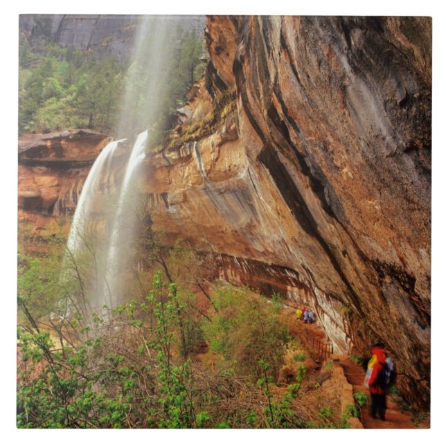 Azulejo De Cerámica Senderismo por las piscinas de esmeralda en el Nat (Frente)