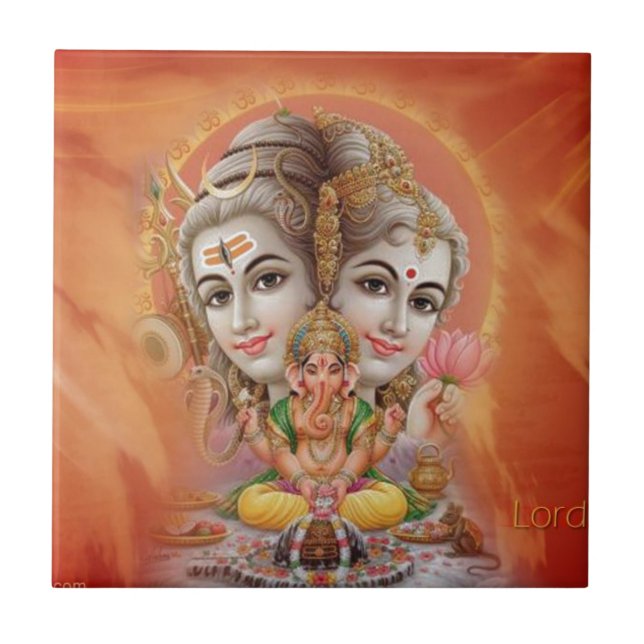 Azulejo De Cerámica Señor Shiva (Frente)