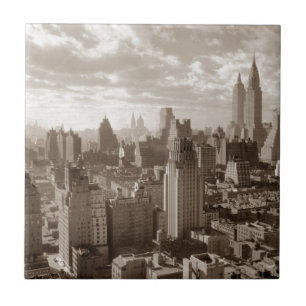 Azulejo De Cerámica Sepia Nueva York