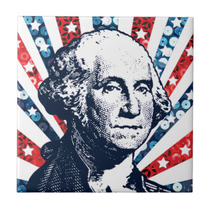Azulejo De Cerámica sequin george washington
