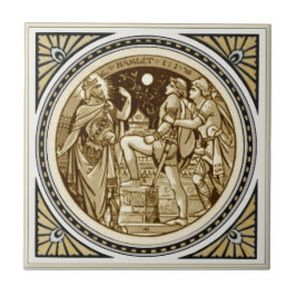 Azulejo De Cerámica Serie Hamlet Tile de Repro Minton Shakespeare