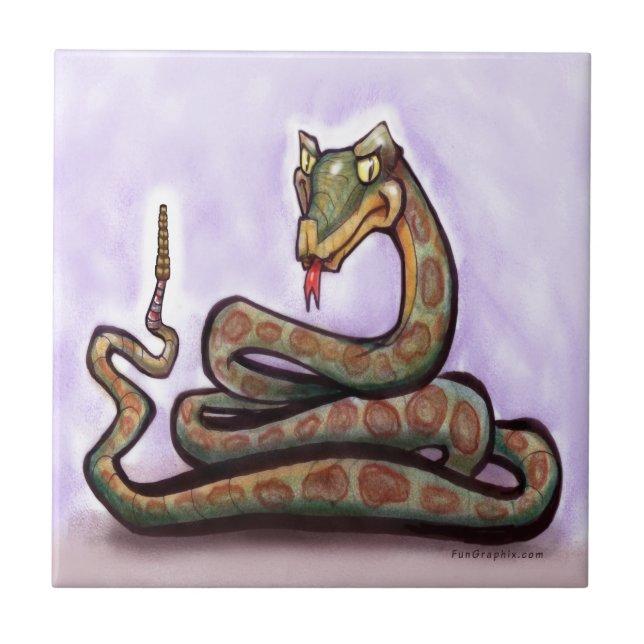 Azulejo De Cerámica Serpiente (Frente)