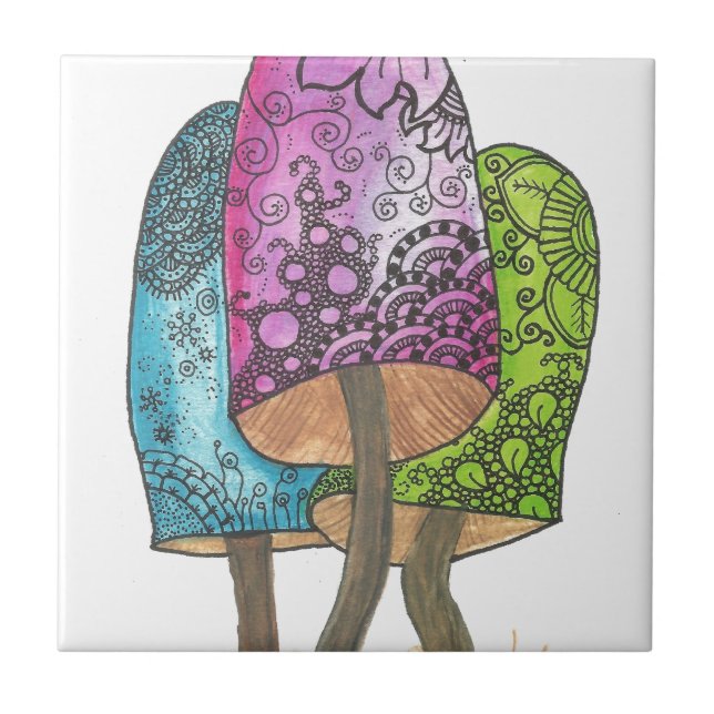 Azulejo De Cerámica Setas (Frente)