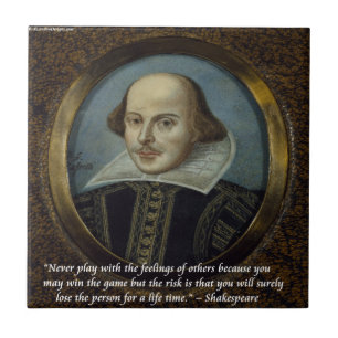Azulejo De Cerámica Shakespeare y su famosa cita sobre los sentimiento
