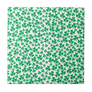 Azulejo De Cerámica Shamrock para el Día de San Patricio