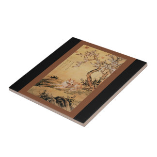 Azulejo De Cerámica Shanxing Wolf~(睒 星 狼)~Greyhound Giuseppe Castiglio