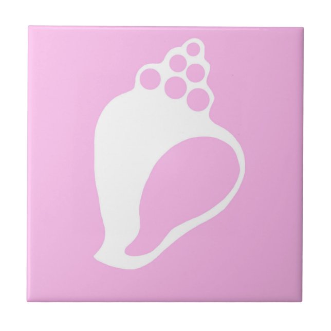 Azulejo De Cerámica Shell rosa (Frente)