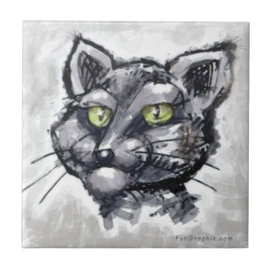 Azulejo De Cerámica Shorthair Cat